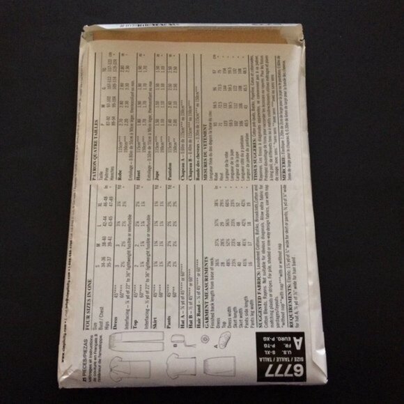 New Look 6777 Unisex Scrubs Pattern Uncut Chest 34-48" Top Pants Hat Skirt Dress - Picture 3 of 12